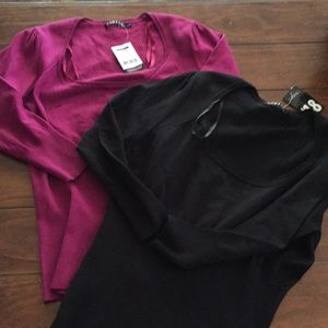 George sweaters fuchsia and black (sz l)